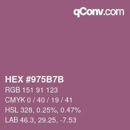 Color code: HEX #975B7B | qconv.com