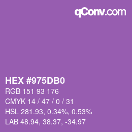Color code: HEX #975DB0 | qconv.com