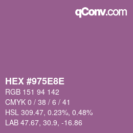 Código de color: HEX #975E8E | qconv.com