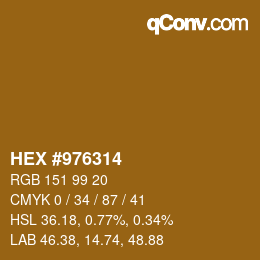 Color code: HEX #976314 | qconv.com