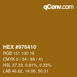 Color code: HEX #976410 | qconv.com