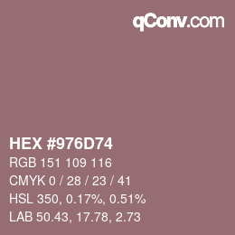 Color code: HEX #976D74 | qconv.com