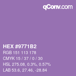 Color code: HEX #9771B2 | qconv.com