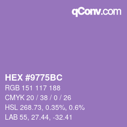 Color code: HEX #9775BC | qconv.com