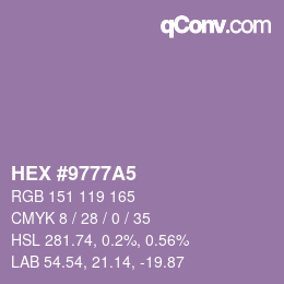 Color code: HEX #9777A5 | qconv.com
