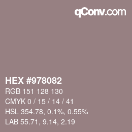 カラーコード: HEX #978082 | qconv.com