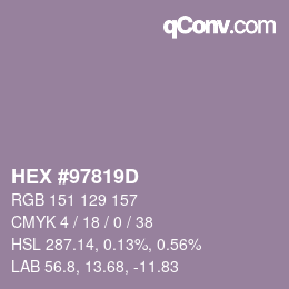 カラーコード: HEX #97819D | qconv.com