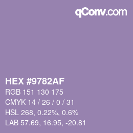 Color code: HEX #9782AF | qconv.com