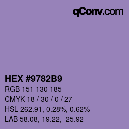 Color code: HEX #9782B9 | qconv.com