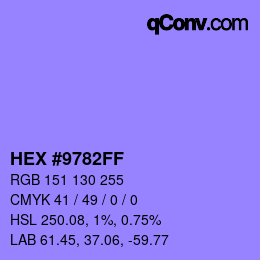 Color code: HEX #9782FF | qconv.com