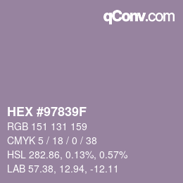 Color code: HEX #97839F | qconv.com