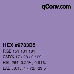 Color code: HEX #9783B5 | qconv.com