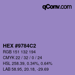 Color code: HEX #9784C2 | qconv.com