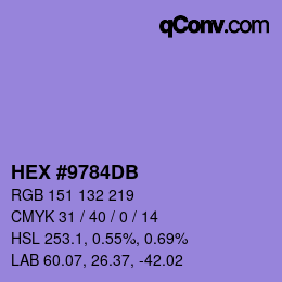 Color code: HEX #9784DB | qconv.com