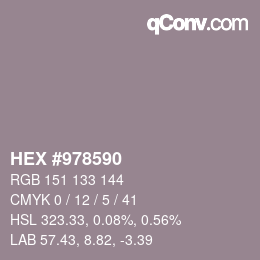 Color code: HEX #978590 | qconv.com