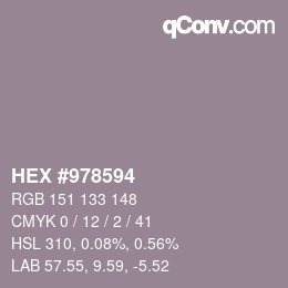 Color code: HEX #978594 | qconv.com