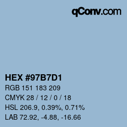 Color code: HEX #97B7D1 | qconv.com
