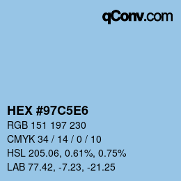 Color code: HEX #97C5E6 | qconv.com