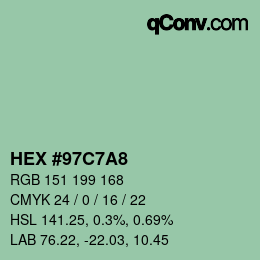 Color code: HEX #97C7A8 | qconv.com