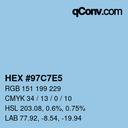 Color code: HEX #97C7E5 | qconv.com