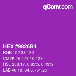 Color code: HEX #9826B4 | qconv.com