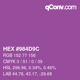 Color code: HEX #984D9C | qconv.com