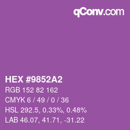 Color code: HEX #9852A2 | qconv.com