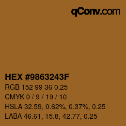 Código de color: HEX #9863243F | qconv.com