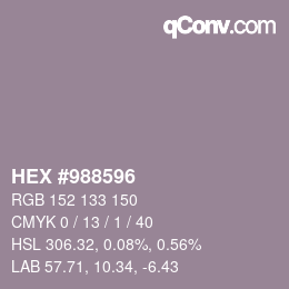 Código de color: HEX #988596 | qconv.com