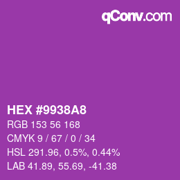 Color code: HEX #9938A8 | qconv.com