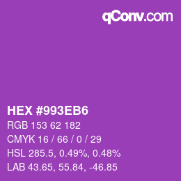 カラーコード: HEX #993EB6 | qconv.com