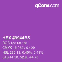 Color code: HEX #9944B5 | qconv.com