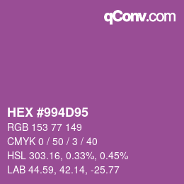 Color code: HEX #994D95 | qconv.com