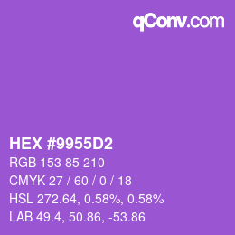 Código de color: HEX #9955D2 | qconv.com