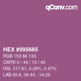 Color code: HEX #995685 | qconv.com