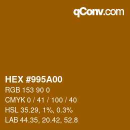 Color code: HEX #995A00 | qconv.com