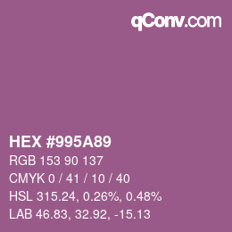 Color code: HEX #995A89 | qconv.com