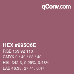 Código de color: HEX #995C6E | qconv.com