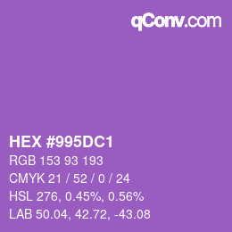 Color code: HEX #995DC1 | qconv.com