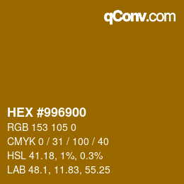 Color code: HEX #996900 | qconv.com