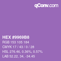 Color code: HEX #9969B8 | qconv.com