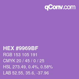 Código de color: HEX #9969BF | qconv.com