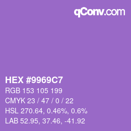 Color code: HEX #9969C7 | qconv.com