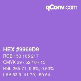 Color code: HEX #9969D9 | qconv.com