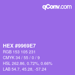 カラーコード: HEX #9969E7 | qconv.com