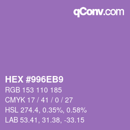 Color code: HEX #996EB9 | qconv.com