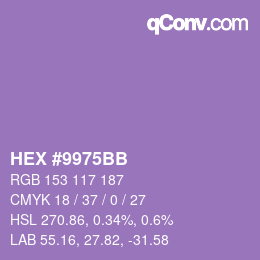 Código de color: HEX #9975BB | qconv.com