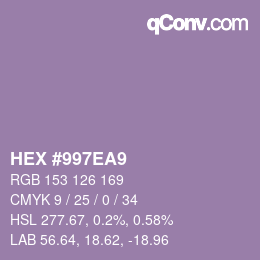 Color code: HEX #997EA9 | qconv.com