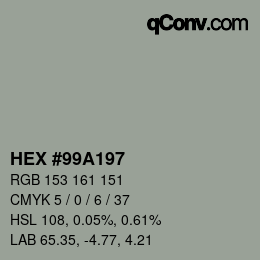 Color code: HEX #99A197 | qconv.com