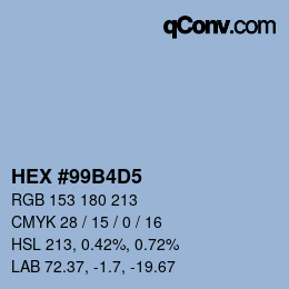 Color code: HEX #99B4D5 | qconv.com